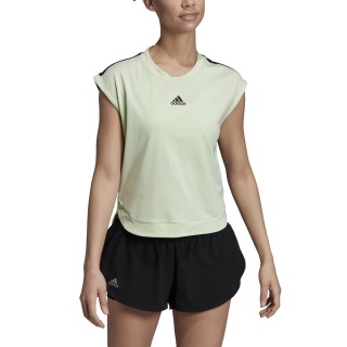 adidas Tennis-Shirt New York lime/schwarz Damen
